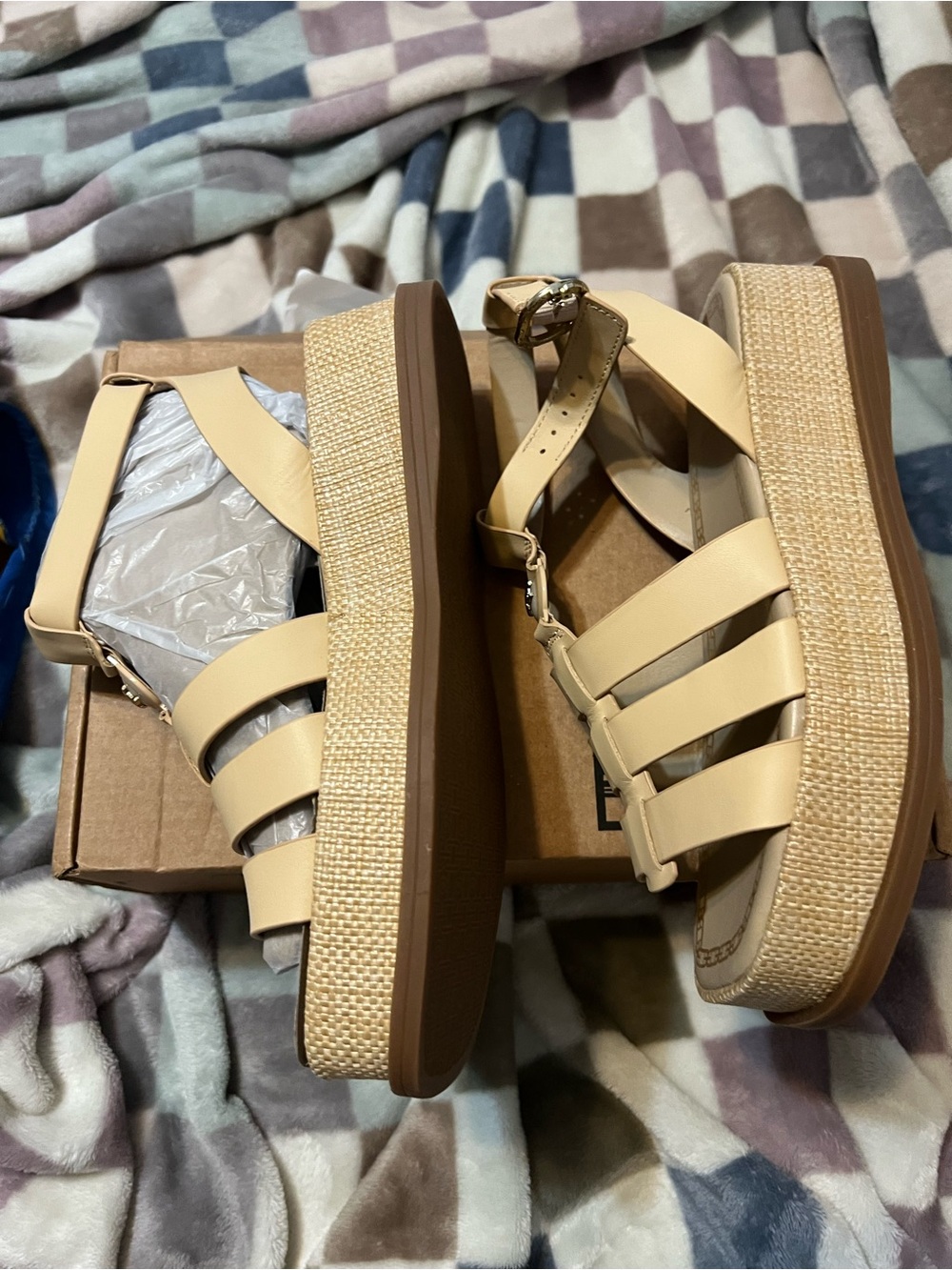 Sam Edelman Beige Strappy Sandals for Women - Picture 2 of 7